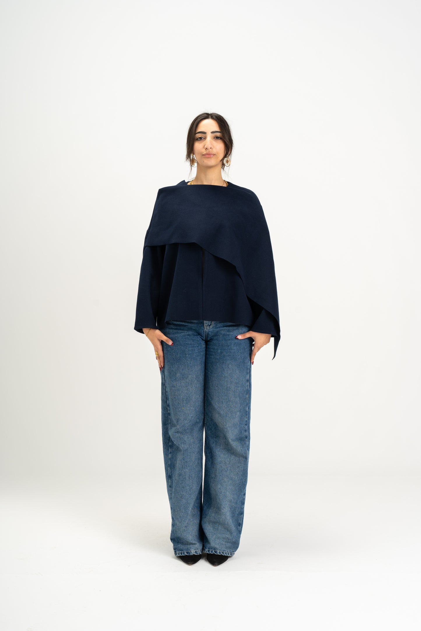 Celine Scarf Jacket In Navy