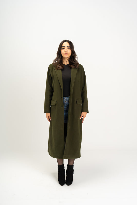 Amelie Coat in Olive Green