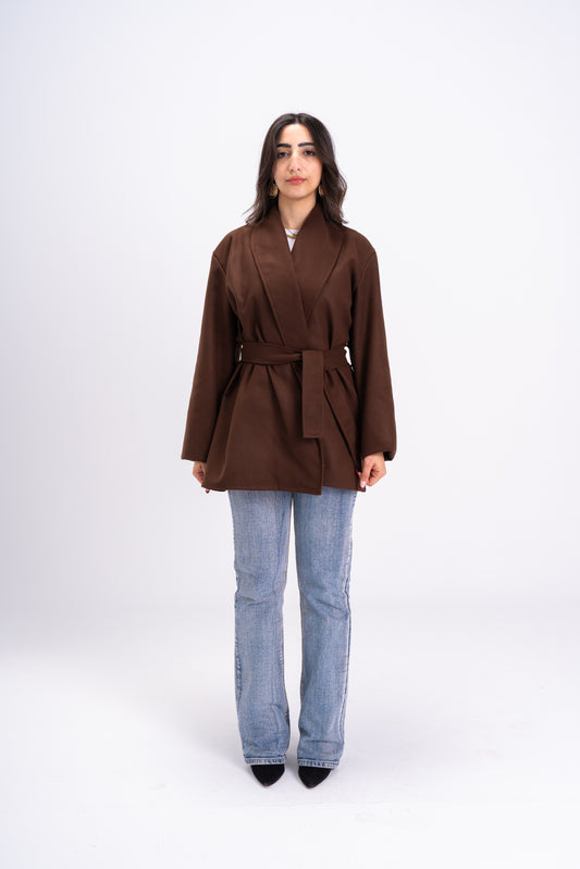 Tobacco Coat in Chocolate Brown